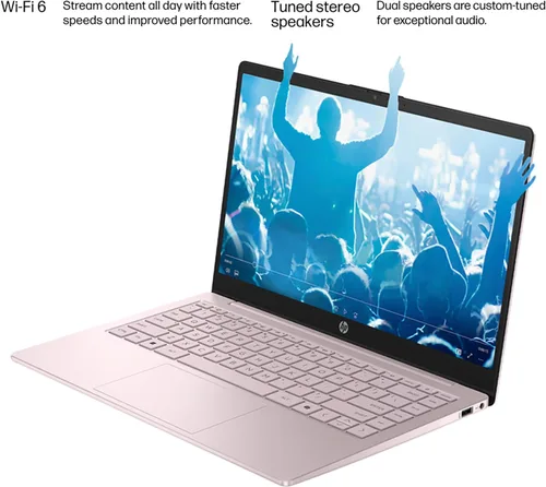 Vista 6 de HP Laptop Computer with 1-Year Office 365 for Student Daily Study & Home use, Intel N150, 8GB RAM, 256GB SSD+128GB UFS Storage, Long Battery Life &