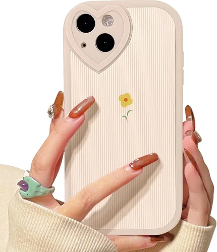 Vista 28 de Lovmooful Funda para iPhone 13 con diseño de oso lindo floral con lente de flor (Bear Flower)