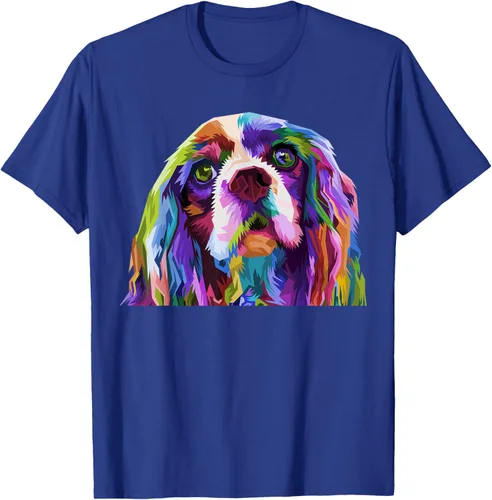 Vista 14 de Camiseta con diseño de Cocker Spaniel de arte pop para dueños de perros, Negro, S