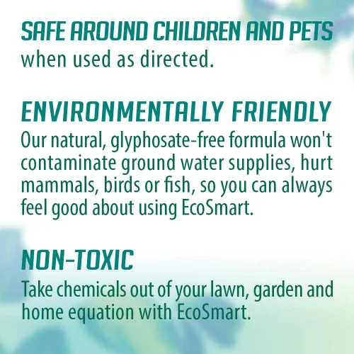 Vista 3 de EcoSmart Fórmula en aerosol natural sin glifosato lista para usar para césped, patios, entradas y adoquines, botella de 24 onzas