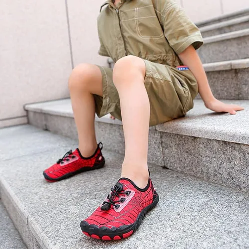 Vista 5 de Zapatos deportivos para niños, zapatos de agua ligeros, zapatos de natación para playa, zapatos descalzos, antideslizantes, transpirables
