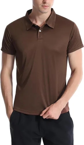 Vista 3 de Orrstarry Paquete de 5 polos para hombre, secado rápido, ropa deportiva de manga corta, polos de golf que absorben la humedad, camisa deportiva