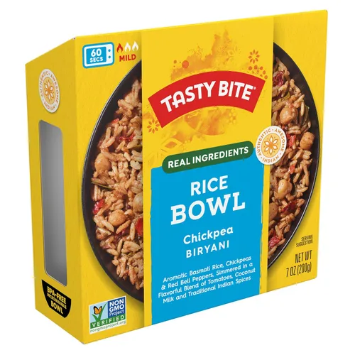 Vista 3 de Tasty Bite - Tazón de Arroz con Garbanzos Biryani, Listo para Comer, Apto para Microondas, Sin Gluten, 7 Onzas (Paquete de 6)