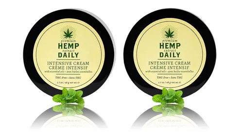 Vista 10 de Premium Hemp Extract Daily Crema intensiva – Músculo, rodilla, articulación, espalda, cuello y hombro tópico – Orgánica 1.7 onzas