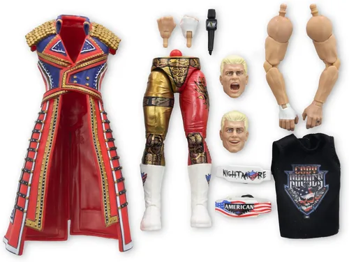 Vista 3 de AEW Cody Rhodes UNRIVALED Supreme - Figura de Cody Rhodes de 6 pulgadas con accesorios