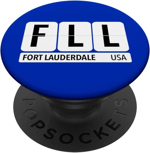 Vista 6 de FLL Fort Lauderdale FL USA Travel Souvenir Black Text PopSockets MagSafe PopGrip for iPhone