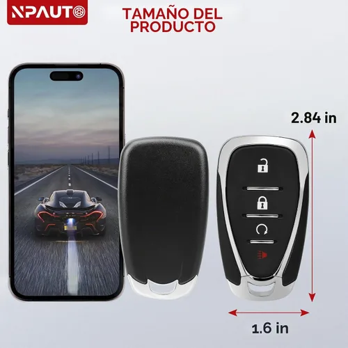 Vista 7 de NPAUTO Llavero de Reemplazo Compatible con 2017-2018 Chevy Bolt, 2018-2020 Equinox, 2017-2020 Trax, 2018-2020 Sonic, 2016-2019 Volt, Control Remoto