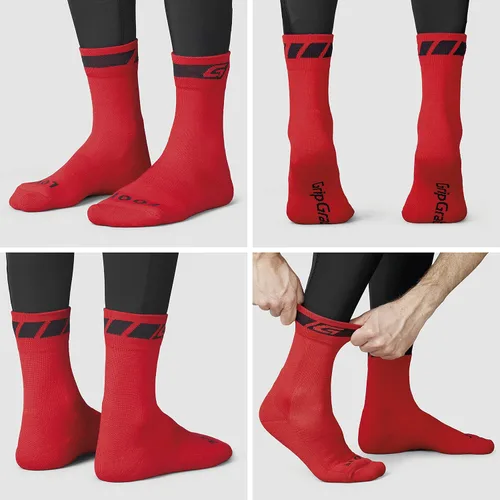 Vista 3 de GripGrab Calcetines térmicos de invierno de lana merina, calcetines de ciclismo cálidos acolchados gruesos calcetines de ciclismo para clima frío