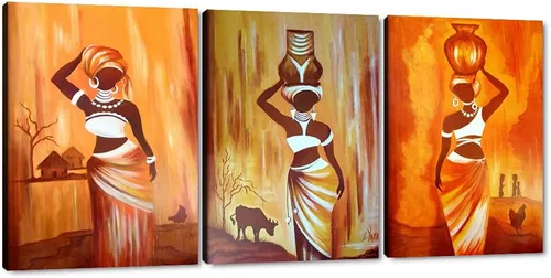 Vista 82 de MAMAGO Lienzo decorativo para pared, pintura de belleza dorada y negra, fotos de mujeres africanas, hermosos pósteres de mujer negra, impresiones
