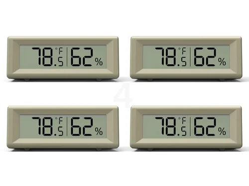 Vista 12 de Higrómetro digital pequeño, medidor de humedad, termómetro interior, monitor de temperatura ambiente y humedad, medidor con sensor preciso