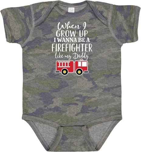 Vista 4 de inktastic Body de bebé Future Firefighter Like Daddy