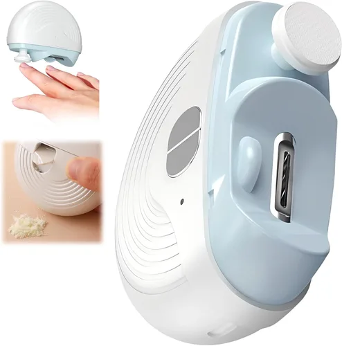 Vista 9 de Cortaúñas eléctrico inteligente para adultos mayores, uñas automáticas de 3 velocidades de potencia fuerte, recortadora de uñas automática de Negro