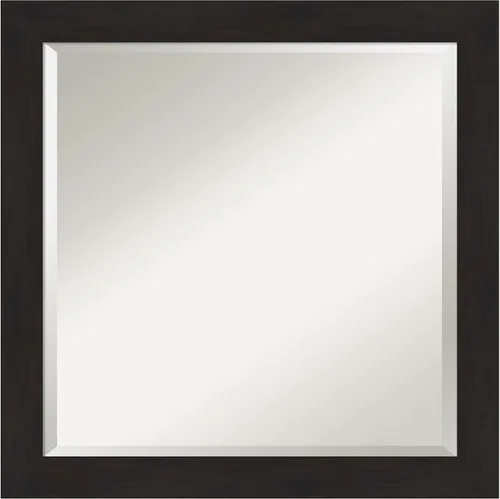 Vista 13 de Amanti Art 24x20 Bathroom Vanity Mirror, Furniture Espresso Narrow Frame, Rectangular Wall Mirror, Beveled Edge, Hangs Horizontally or Vertically