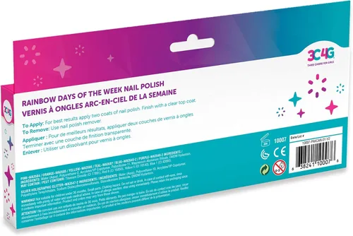 Vista 2 de Juego de esmaltes de uñas brillantes para niñas y adolescentes, 7 colores vibrantes, no tóxicos, seguros para niños para todos los días