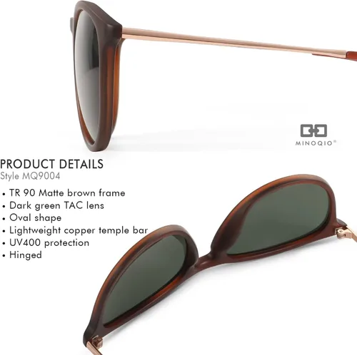 Vista 9 de Gafas de sol polarizadas para mujer, 100% bloqueo UV, retro, redondas, a la moda, lentes de sol espejadas para hombre y mujer