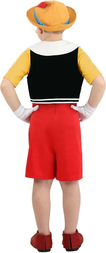 Vista 4 de Disfraz de Pinocho Deluxe para niños