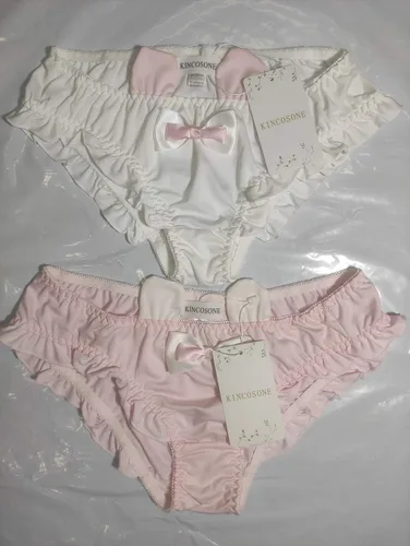 Vista 4 de Bragas de bikini para mujer, lencería japonesa, paquete de 2 unidades, ropa interior Kawaii Cosplay