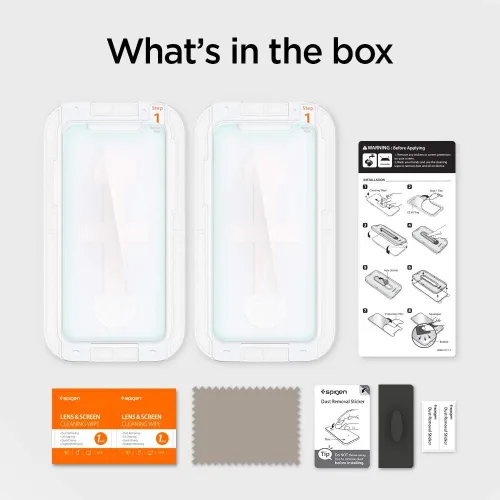 Vista 8 de Spigen Protector de pantalla de vidrio templado [GlasTR EZ FIT] diseñado para iPhone 11 Pro Max/iPhone Xs Max [6.5 pulgadas]