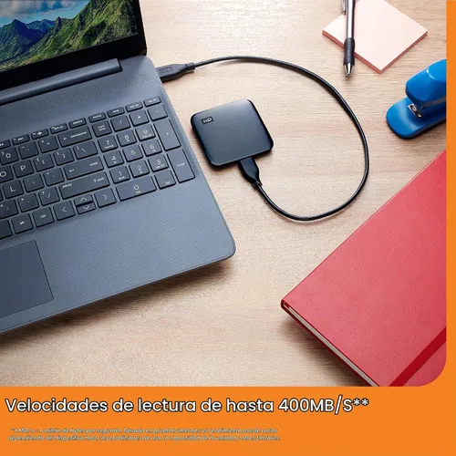 Vista 5 de WD 1TB Elements SE - SSD portátil, USB 3.0, compatible con PC, Mac - WDBAYN0010BBK-WESN