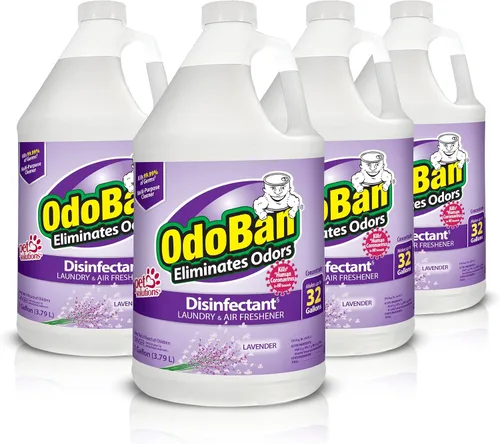 Vista 14 de OdoBan Desinfectante y eliminador de olores listo para usar, fabricado en los Estados Unidos, aroma cítrico, juego de 2, spray de 32 onzas