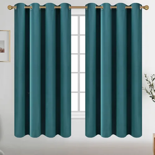 Vista 128 de Diraysid Cortinas opacas beige con ojales para dormitorio, con aislamiento térmico, cortinas de oscurecimiento de habitación, 38 x 54 pulgadas, 2