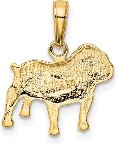 Vista 3 de Charm Bulldog de 14 quilates, Oro