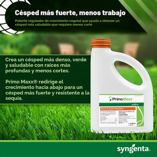 Vista 2 de Syngenta Primo MAXX Regulador de Crecimiento Vegetal PGR 1 gal- Número de registro de la EPA 100/937 cm