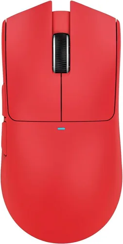 Vista 8 de ATTACK SHARK X11 Ultra-Ligero ratón para videojuegos de triple modo con sensor óptico PAW3311 de 22K DPI, 5 botones programables con soporte de Rojo