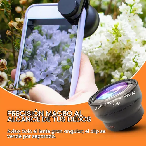 Vista 6 de iOgrapher Lente gran angular de 1.457 in para iPhone y teléfonos inteligentes, lente macro y lente ancha para teléfono, lente macro para iPhone