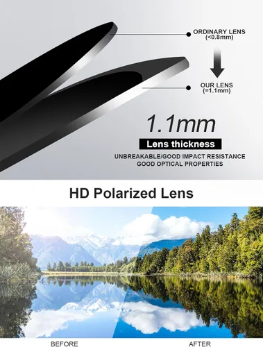 Vista 5 de Wzerry Gafas de sol polarizadas para mujer, estilo vintage, redondas, con protección UV400