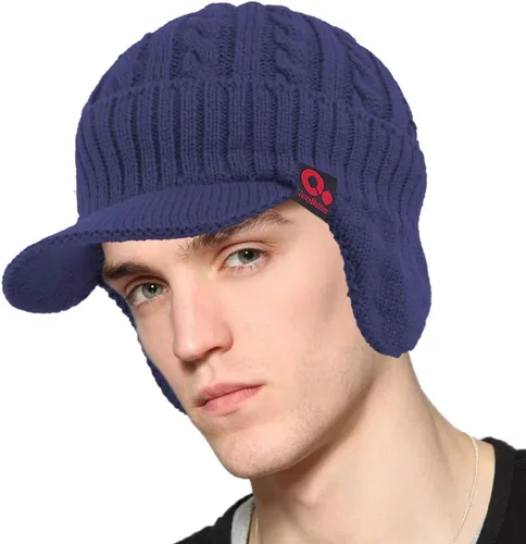 Vista 26 de Janey&Rubbins Gorro de punto diario con orejeras con forro polar y calavera