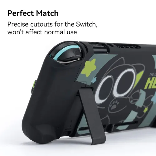 Vista 4 de GeekShare Funda protectora delgada compatible con Nintendo Switch y Joy-Con - Absorción de golpes y arañazos - La serie HEI