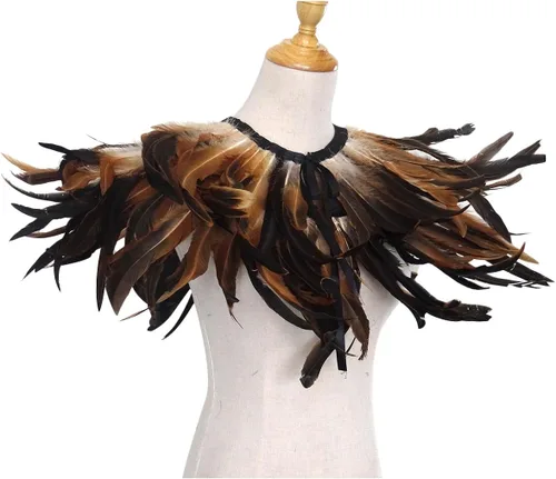 Vista 3 de LVOW - Disfraz gótico de plumas negras para hombre