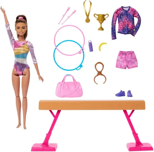 Vista 2 de Barbie Careers - Muñeca de gimnasia y accesorios temáticos Rubio
