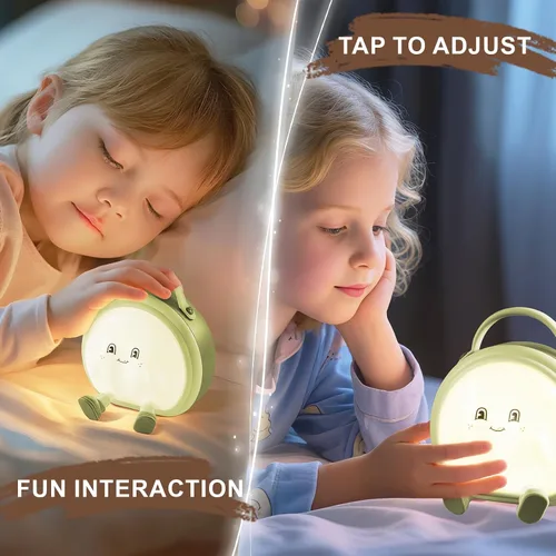 Vista 5 de Luz nocturna para niños, lámpara de mesa y mesita de noche inalámbrica táctil portátil para guardería, lactancia materna, dormitorio, 3 niveles