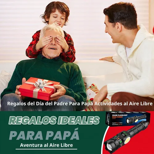Vista 9 de Linternas recargables de alto lúmenes 5000 de larga distancia, luces LED superbrillantes con luz lateral COB pantalla LCD USB C, fuente de luz dual