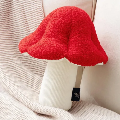 Vista 11 de Phantoscope Almohada Decorativa en Forma de Hongo, Almohadas Decorativas de Vellón Teddy Suave en Forma de Hongo, Lindo Cojín en Forma 3D para Sofá