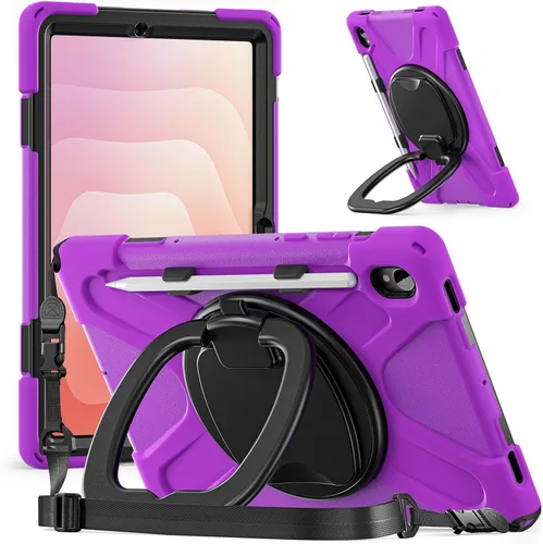 Vista 125 de 360 Rotation Case for Galaxy Tab ActivePro/Tab Active4 Pro/Active 5 Pro 10.1" Sturdy Cover Rotate Ring Stand Shoulder Carrying Strap Hand Strap