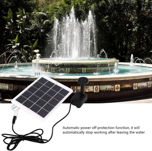 Vista 6 de Fuente solar portátil de 3 W y 5 V con apagado automático para jardín