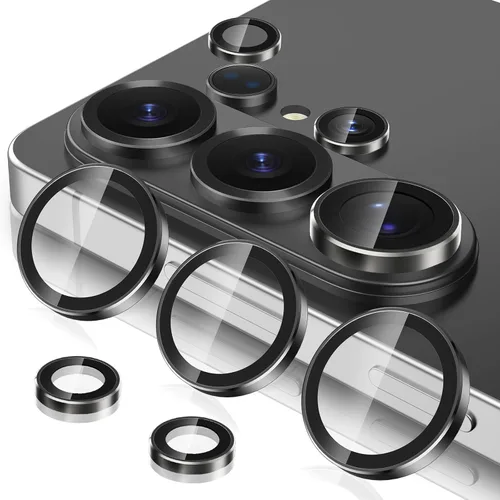 Vista 166 de Casetego Protector de lente de cámara para Galaxy Z Fold 8, [Diseño de purpurina mejorado], [Fuerte adherencia], lente de vidrio templado 9H negro