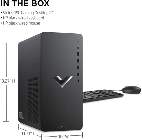 Vista 6 de HP Victus Gaming PC de sobremesa, Intel i5-14400F 2.5-4.7 GHz 16GB RAM