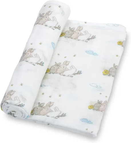 Vista 10 de LollyBanks Manta para Envolver, Mantas de Muselina 100% Algodón para Niños y Niñas, Manta de Recepción para Recién Nacido Grande de 47 x 47