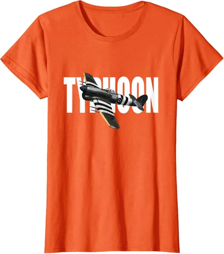 Vista 42 de RAF Hawker Typhoon WW2 Fighter Aircraft T-Shirt