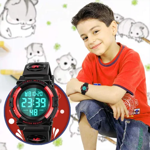 Vista 6 de Reloj impermeable multifuncional LED para niños - Regalos para niños