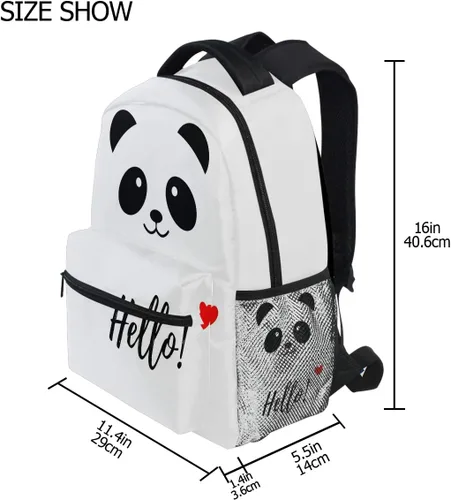 Vista 42 de ATTX Linda mochila con diseño de panda para niños y niñas, Panda-h, Ciclismo