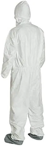 Vista 6 de DuPont Tyvek 400 TY122S Buzo de seguridad desechable, con protector de botas, XL, paquete de 25