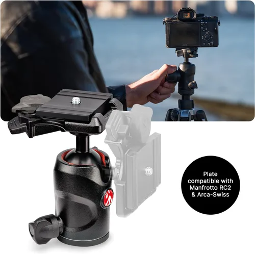 Vista 4 de Viitech Imaging Manfrotto Trípode, Befree Advanced Aluminum, kit de trípode con bloqueo de palanca de cabeza libre de 4 niveles, negro, MKBFRLA4BK-BH