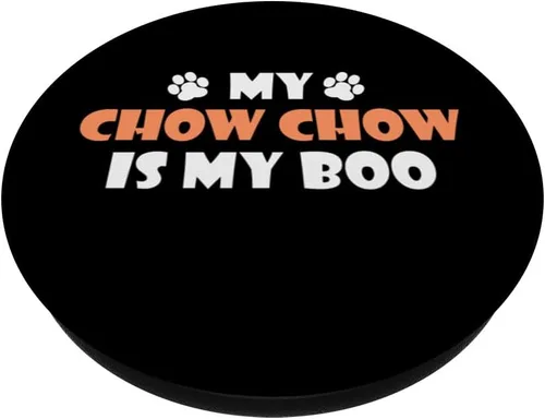 Vista 2 de My Chow Chow Is My Boo Halloween Dog Owner PopSockets Standard PopGrip