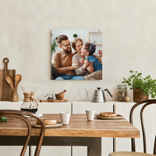 Vista 2 de Impresiones en lienzo personalizadas con tu foto, imágenes de lienzo personalizadas en arte de pared para dormitorio, sala de estar, regalos