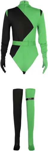 Vista 5 de brehiay Kim Possible Shego - Disfraz de cosplay para mujer, conjunto de bikini